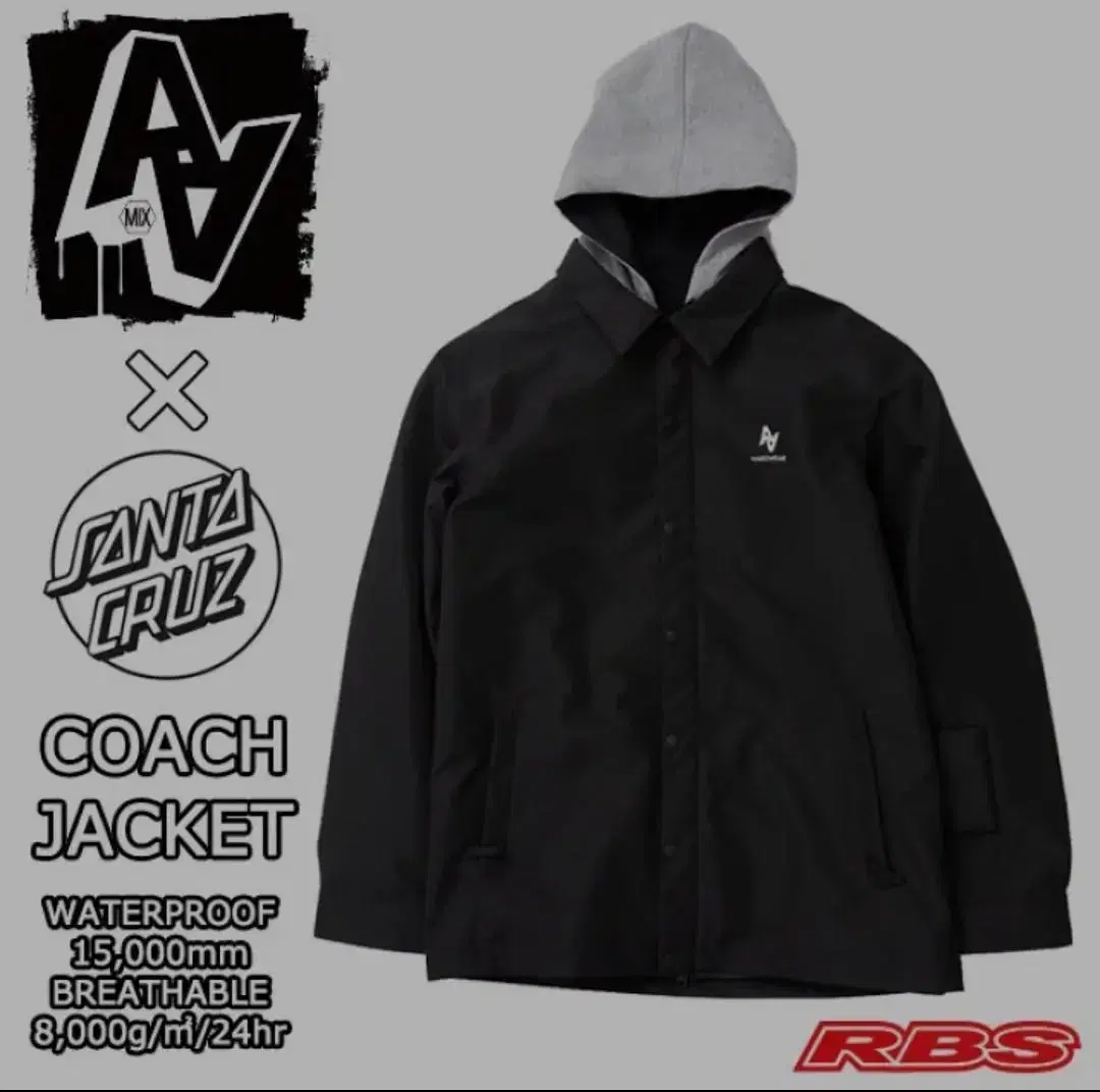 [L]AAhardware x Santa Cruz Coach Jacket Black