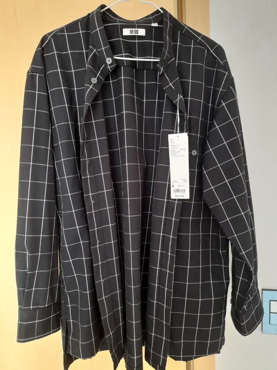 UNIQLO U Flannel oversized check shirt