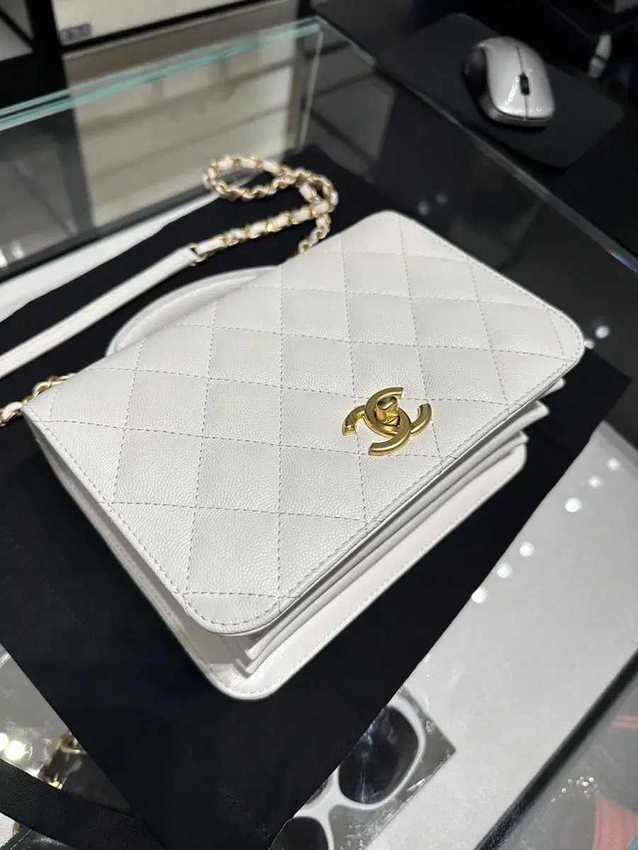 Chanel Top Handle Flap Bag in White (list price below)