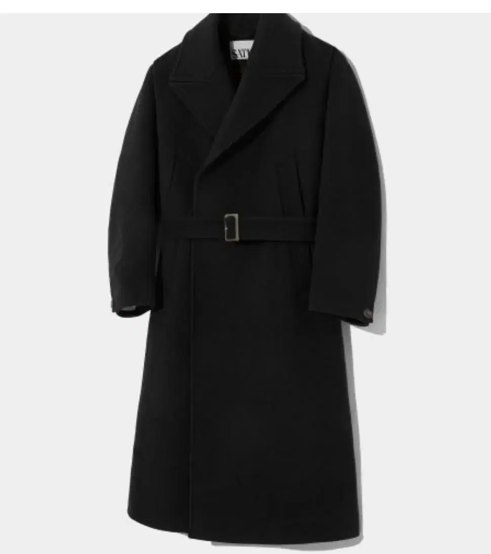 Satter Robe Coat Olive Black