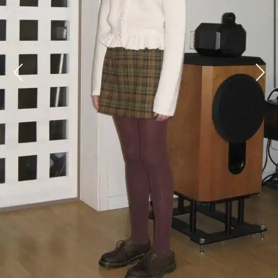 시눈 플란넬 미니스커트 FLANNEL MINI SKIRT (KHAKI)