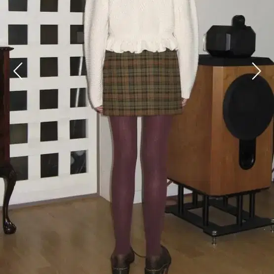 시눈 플란넬 미니스커트 FLANNEL MINI SKIRT (KHAKI)