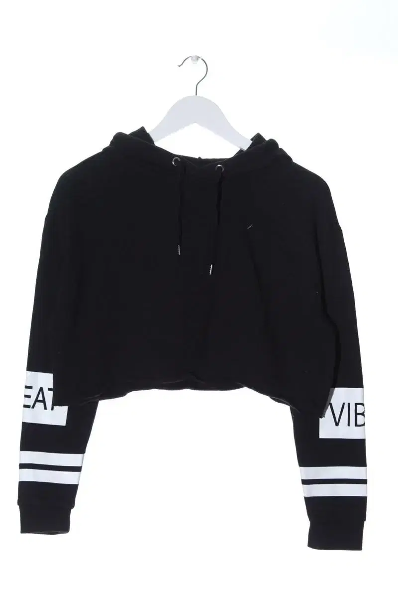 H&M Crop Hoodie Black L