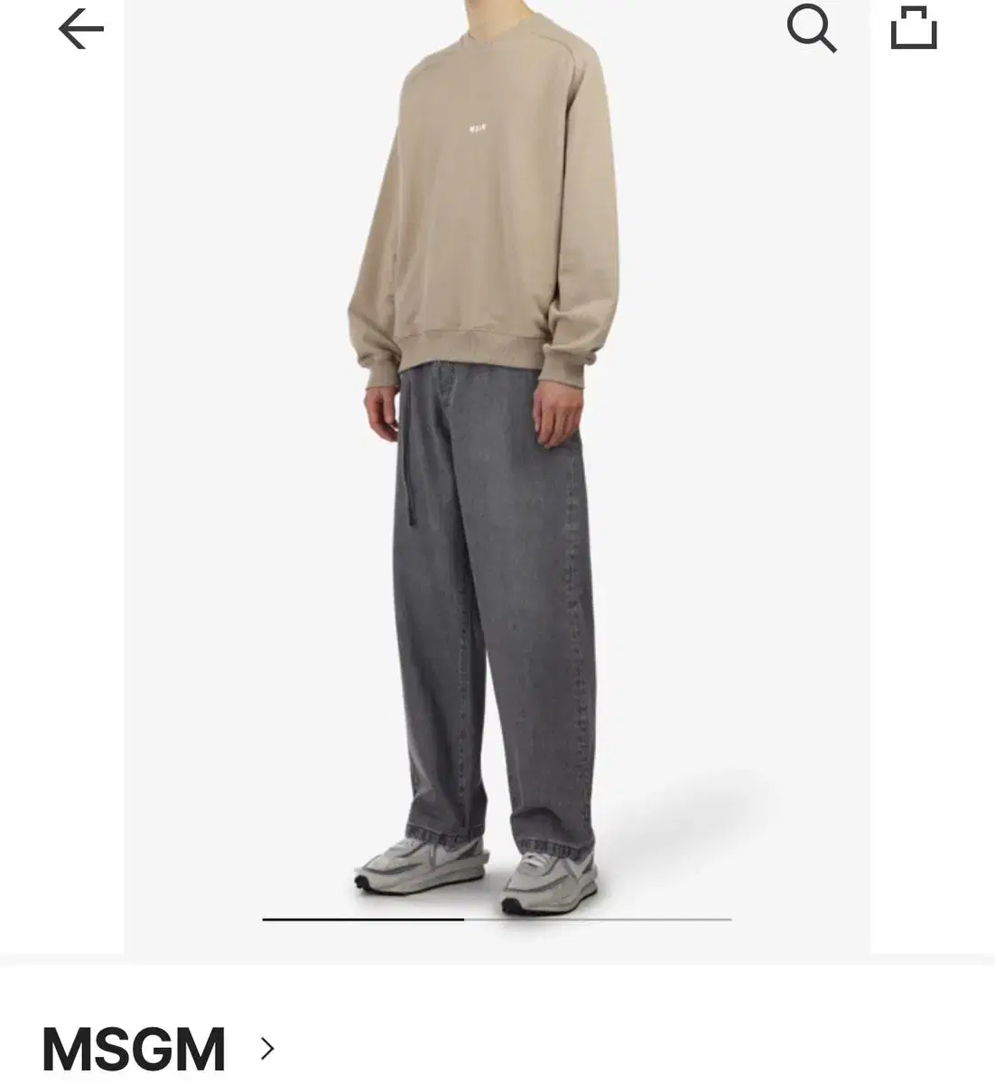 팜) 4.9만 MSGM 블랙 L(100) 맨투맨