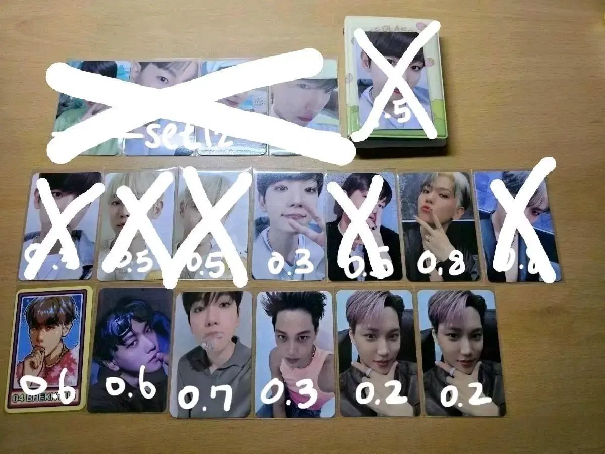 price drop]exo cream soda&teolaegi pop up baekhyun, kai photocard wts