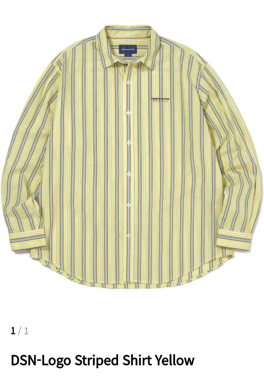 디네댓 디스이즈네버댓 Logo Striped Shirt Yellow