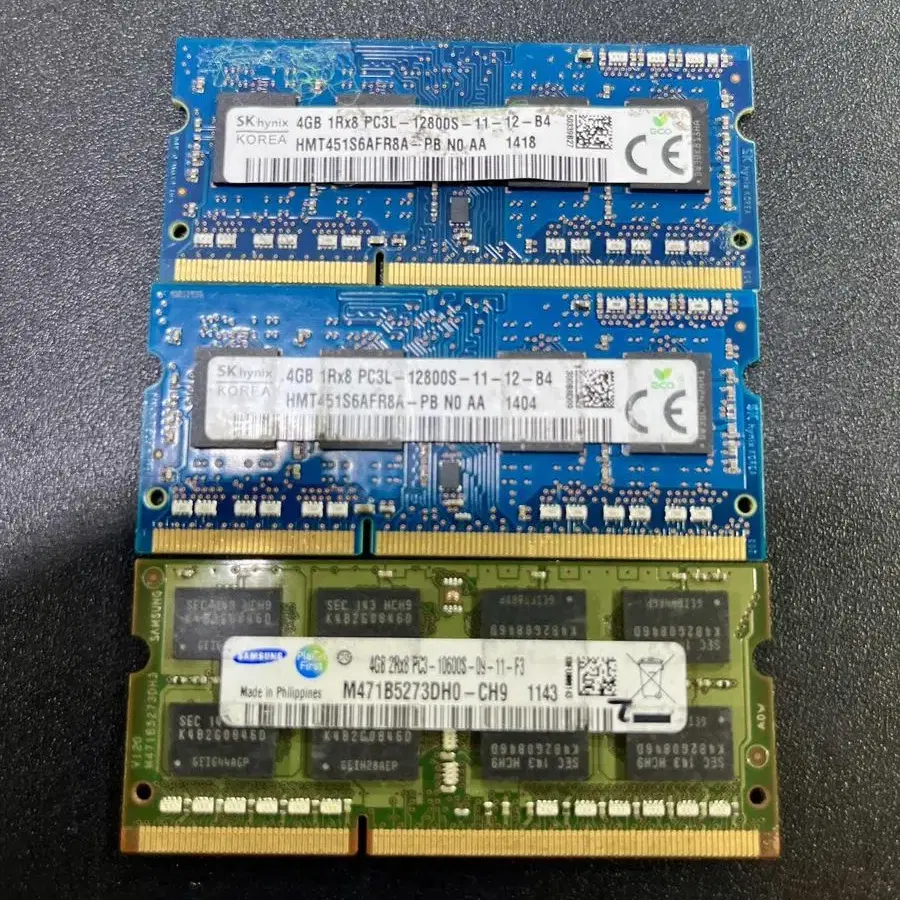 노트북용 ddr3 4G 램 3개 일괄