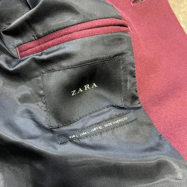 L) 새제품 ZARA 자라 모직 코트 남성코트