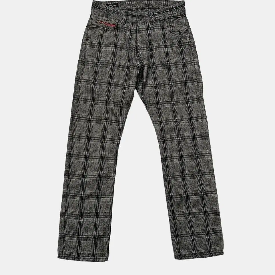 vintage tartan check grey trouser