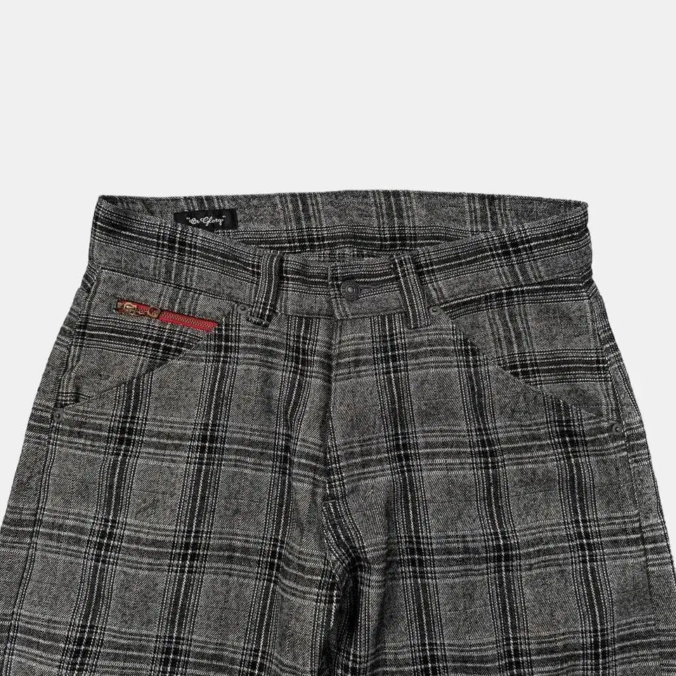 vintage tartan check grey trouser