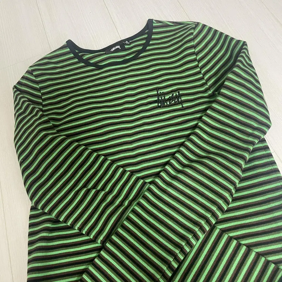 스투시여성긴팔티 스투시티셔츠 LITA LS TEE - GREEN S