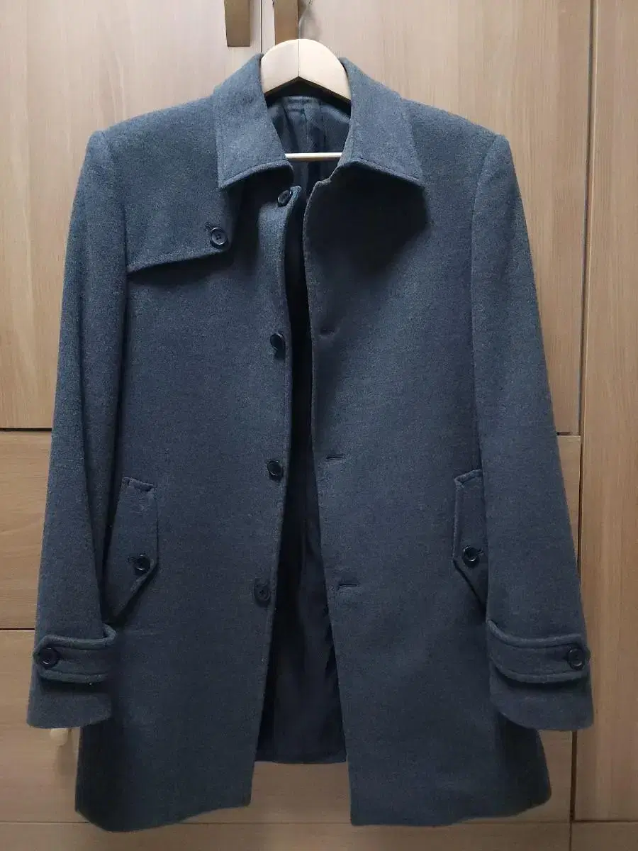 (100) The Class Wool & Cashmere Coat in Charcoal Gray