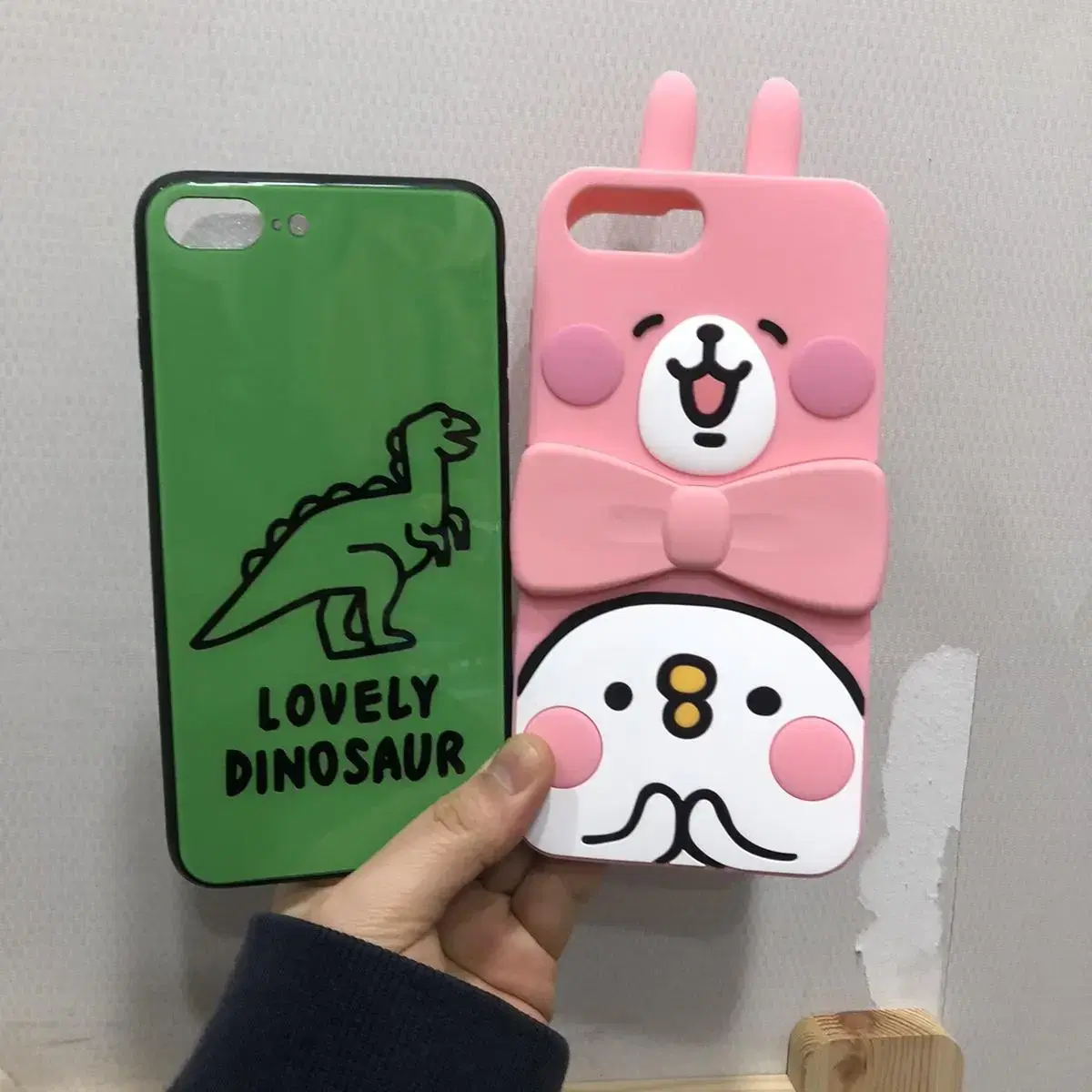 2개 5000원 아이폰 7+8+ 실리콘 펄 밀착 심플케이스