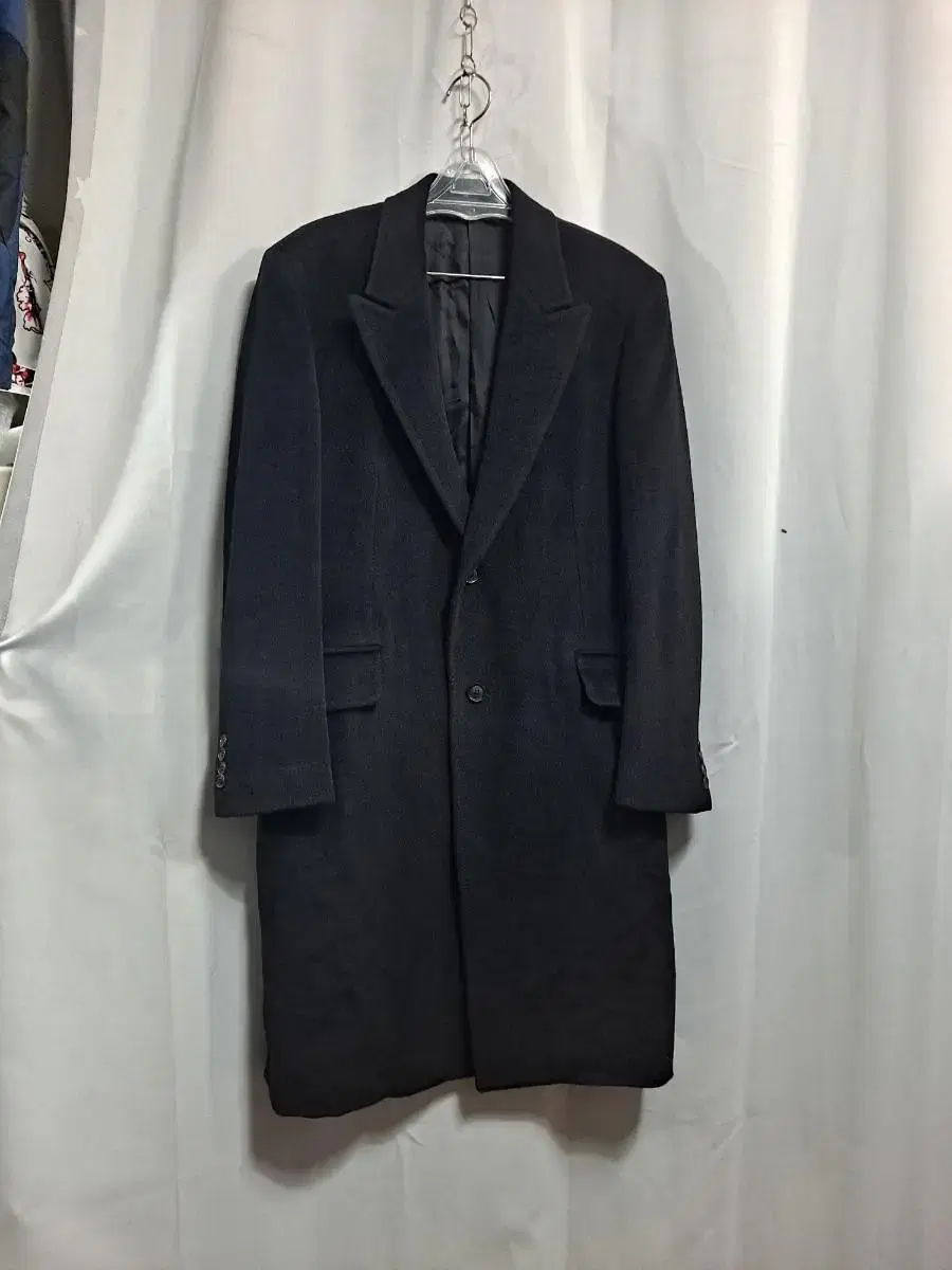 100% Hansom Time Homme Black Long Coat