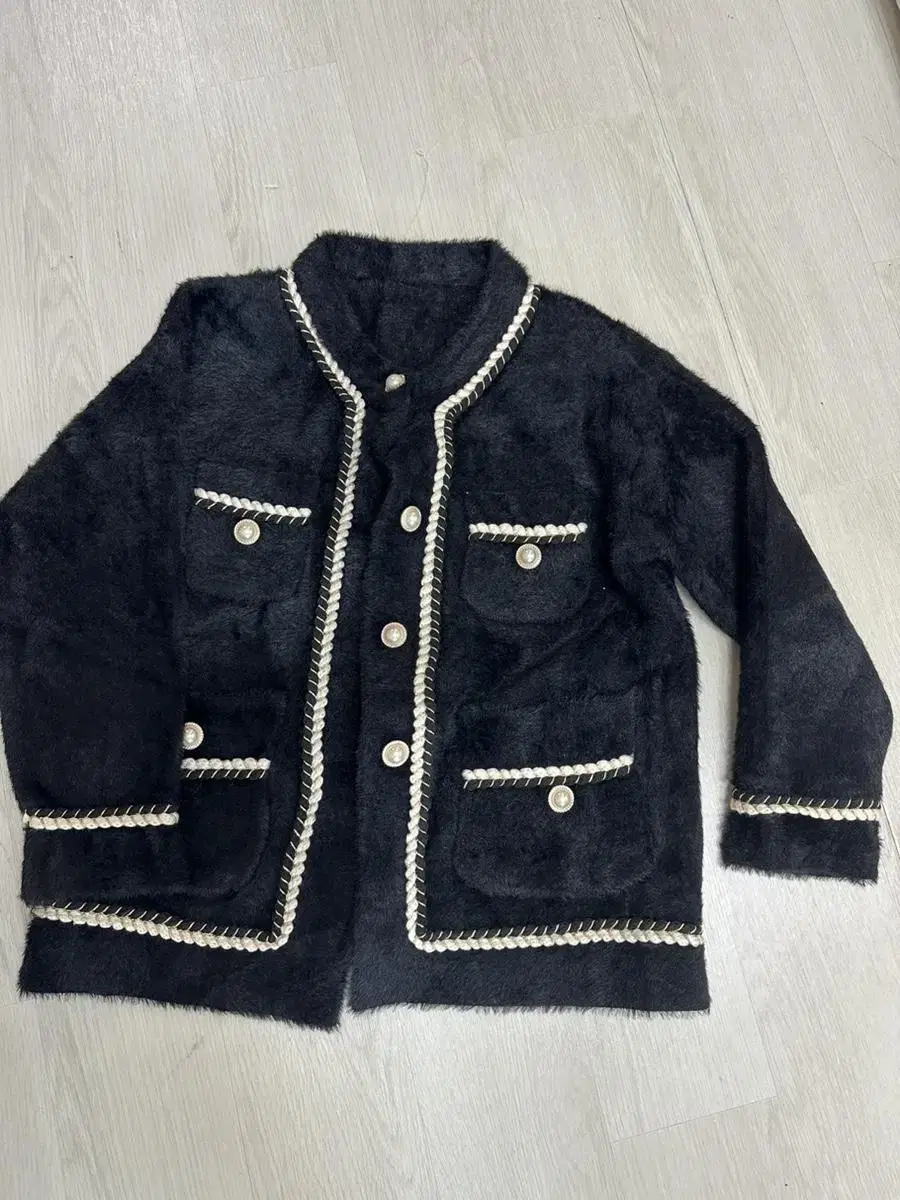 Mink pearl button jacket cardigan