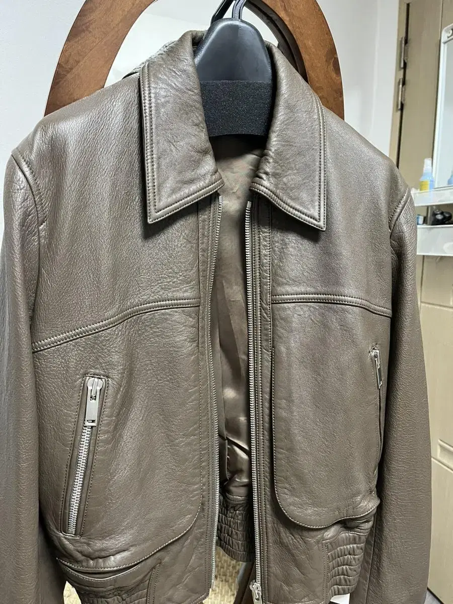 Lemaire Leather Bloo Jacket 46