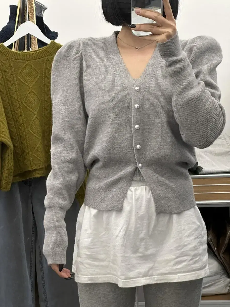 New ~ Jin Puff Cardigan Qual Good