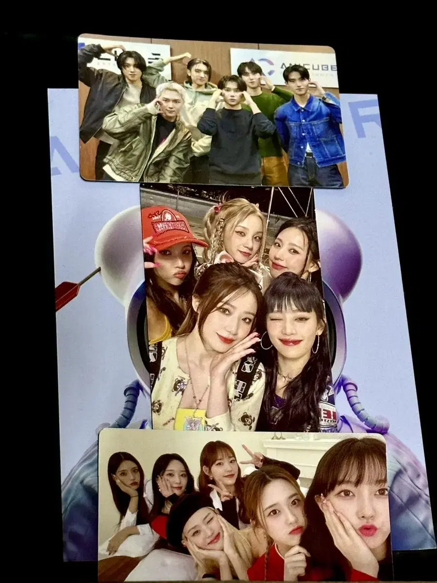 Anibear girls gidle, pentagon, lightsum group photocard transfer