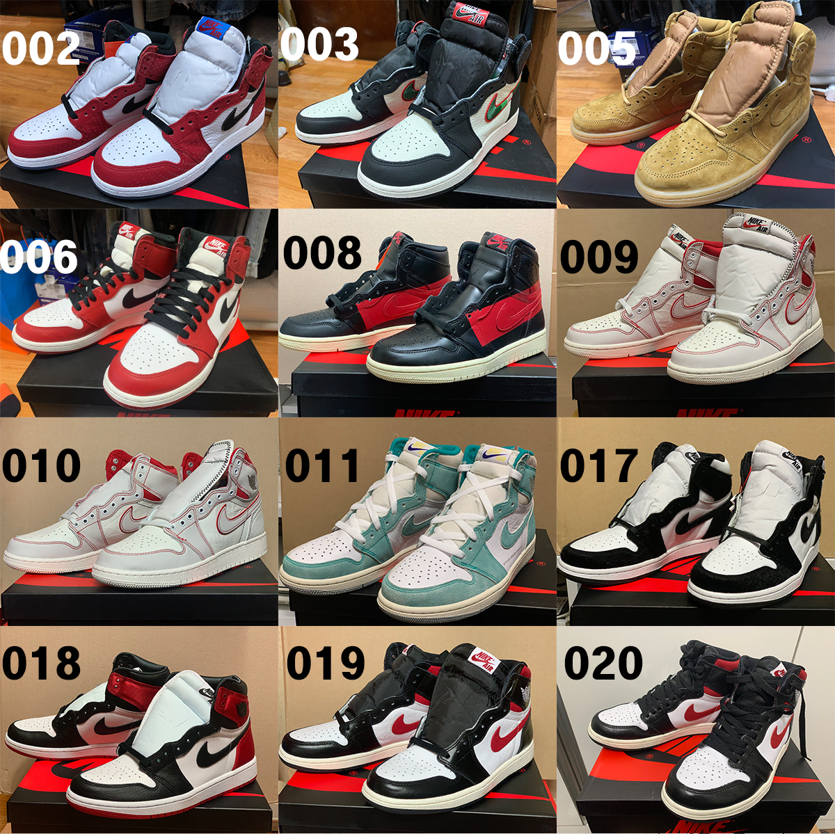 Nike Jordan 1(Low, Mid, High) size 245~290