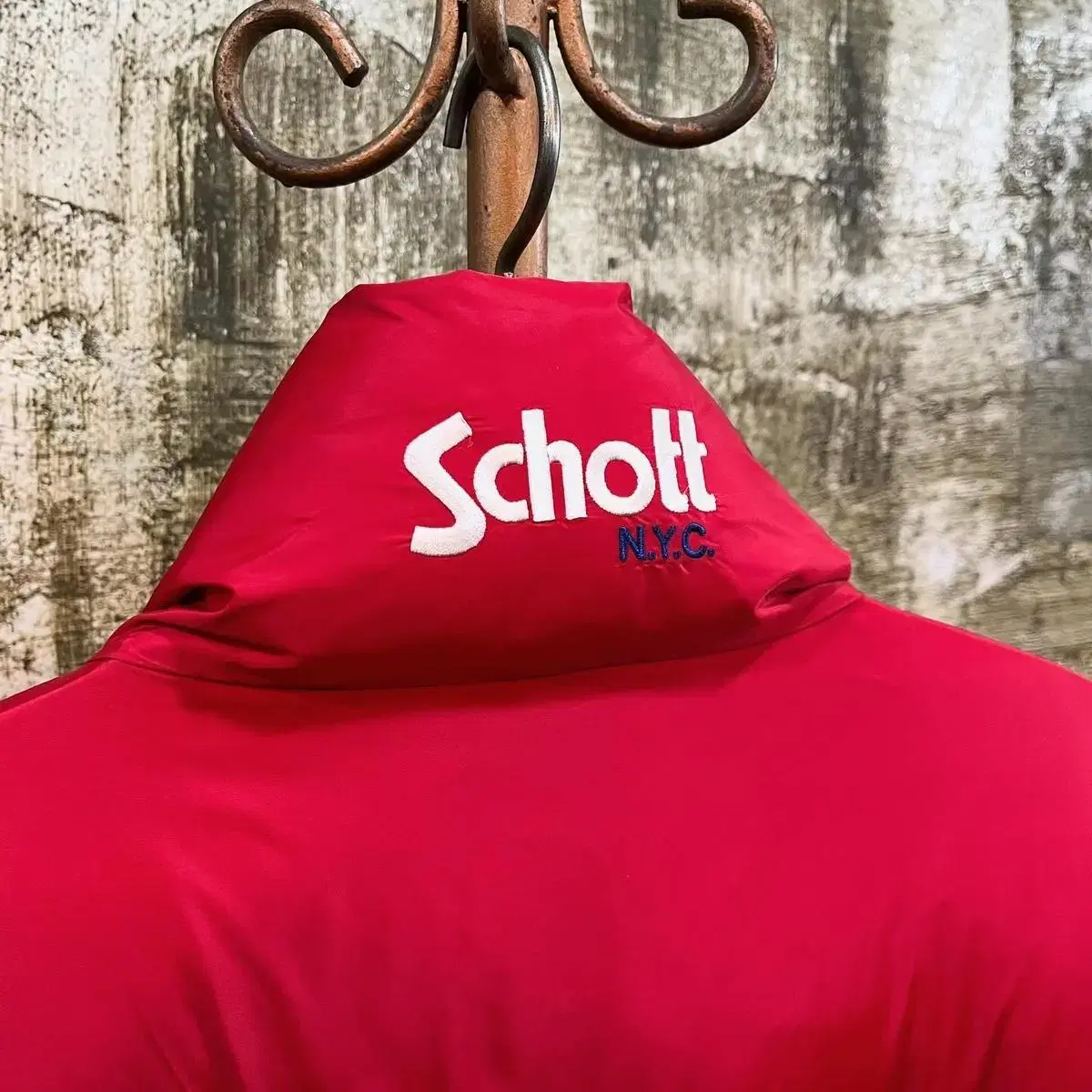 빈티지 쇼트 schott 하이브리드 다운 파카 패딩 자켓