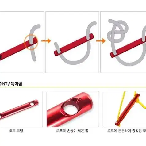 10개 세트 캠핑 스트링 줄 고정 알루미늄 막대 스토퍼 막대 홈 7mm