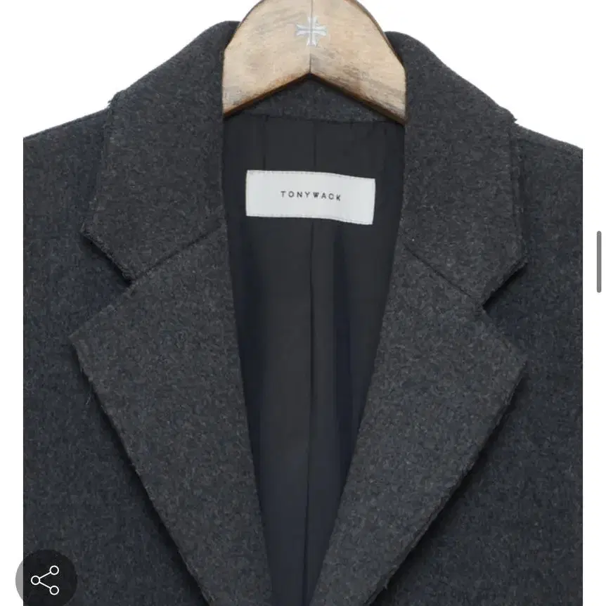 [토니웩] Crudo Cashmere Cutting Coat_Charco