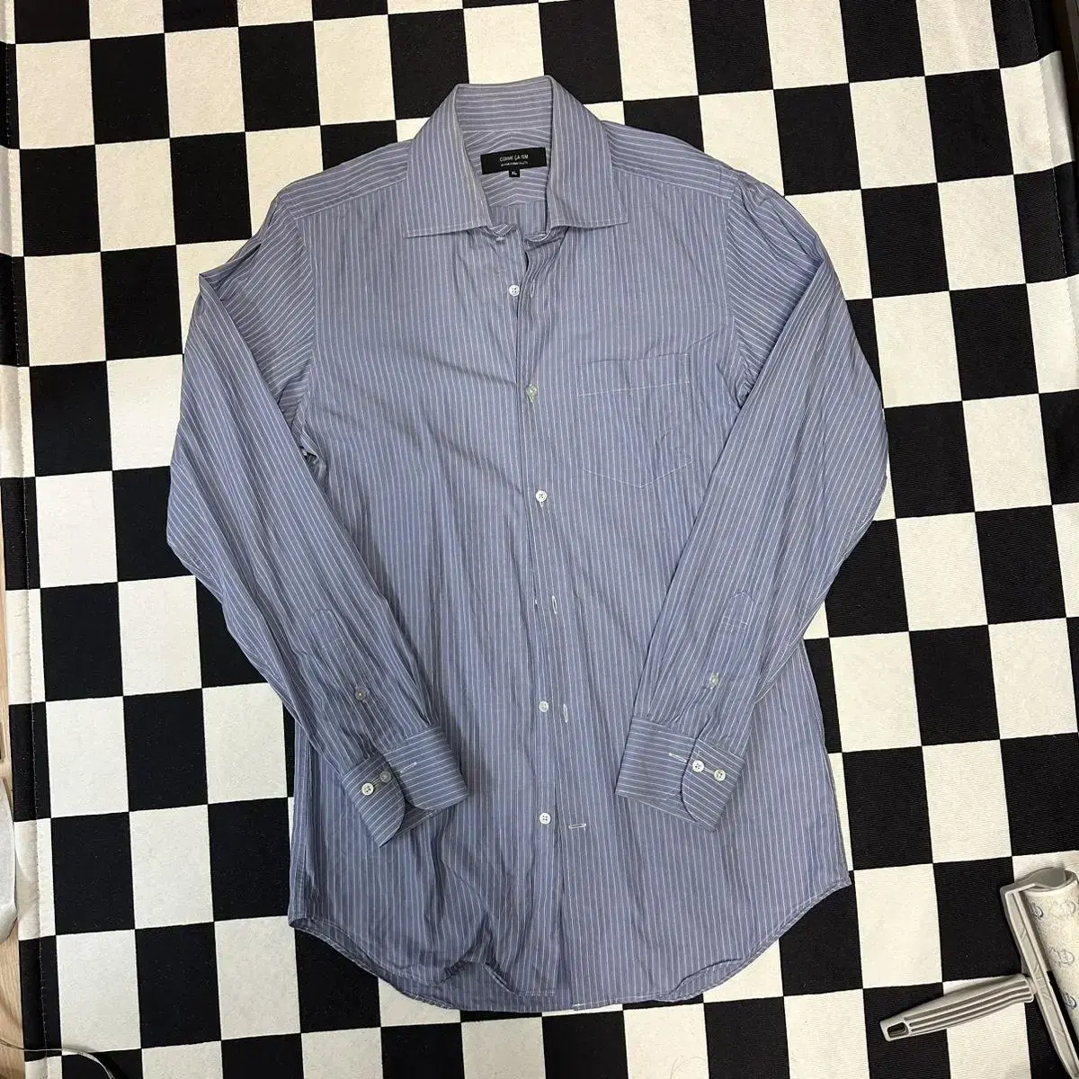 Commissarism bloo striped vintage shirt long sleeve