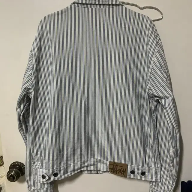 M) 스투시 Stussy stripe garage jacket blue