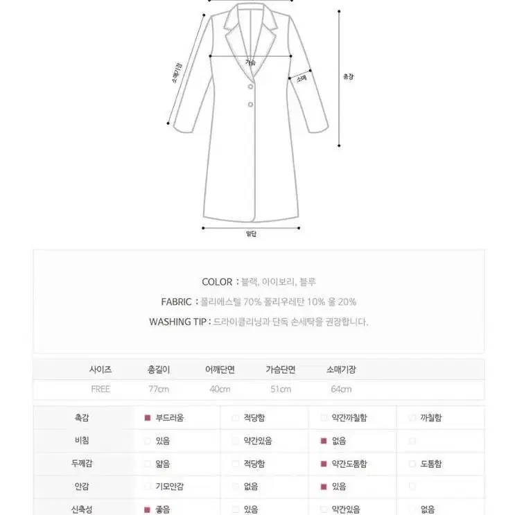 [새제품] 블랙 핸드메이드 하프 벨트 코트