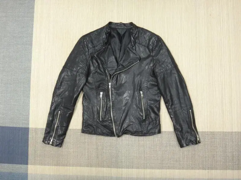 (L/100) Leather Rider Men's Jacket