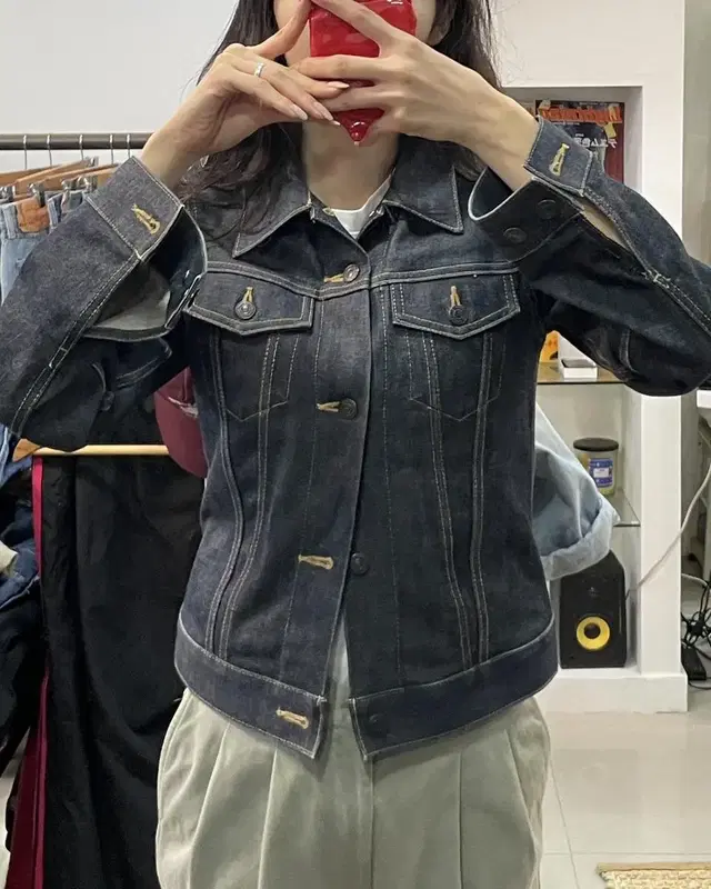 Moussy Jeans japan made 인디고 데님 트러커 자켓