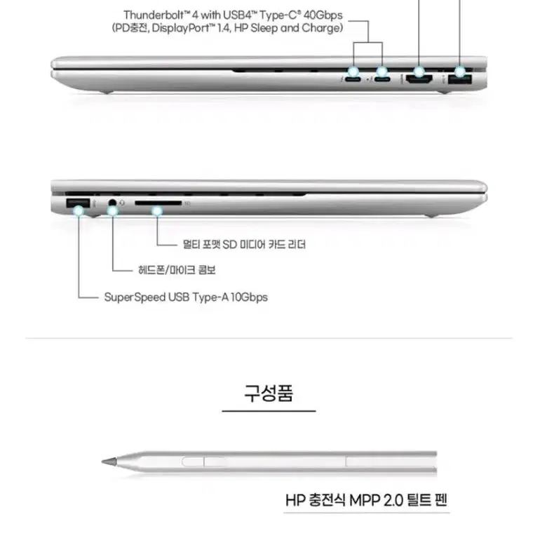 HP 엔비 x360 15.6인치  i7, 화면터치가능, 접이식노트북