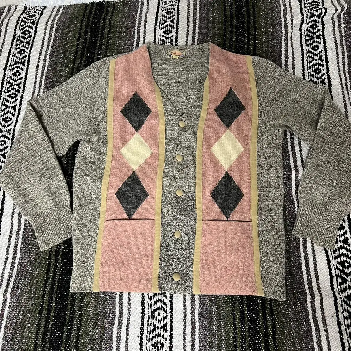 Drybones Argyle Cardigan