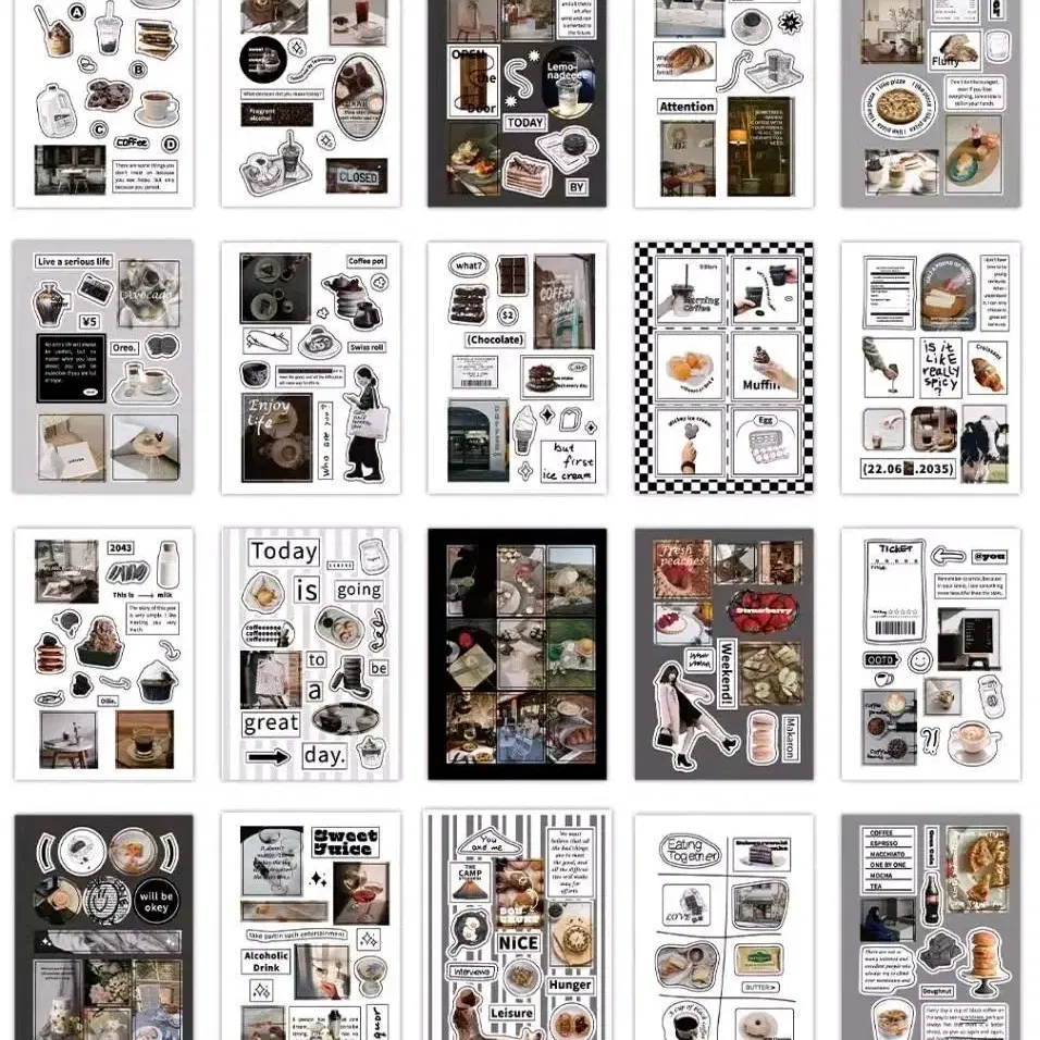 20장]감성 오브젝트 스티커 스티커북 스크랩 다꾸