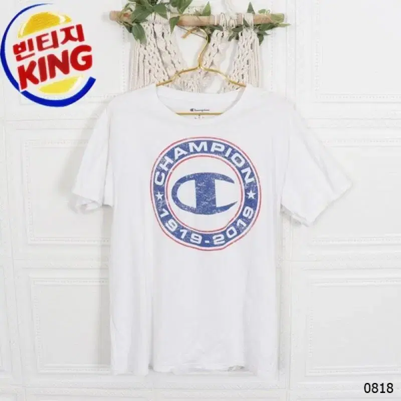 7-29 Champion Men's L Printed Round Tee WT