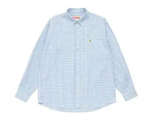 KANCO HEAD LOGO CHECK SHIRT blue KANCO shirt