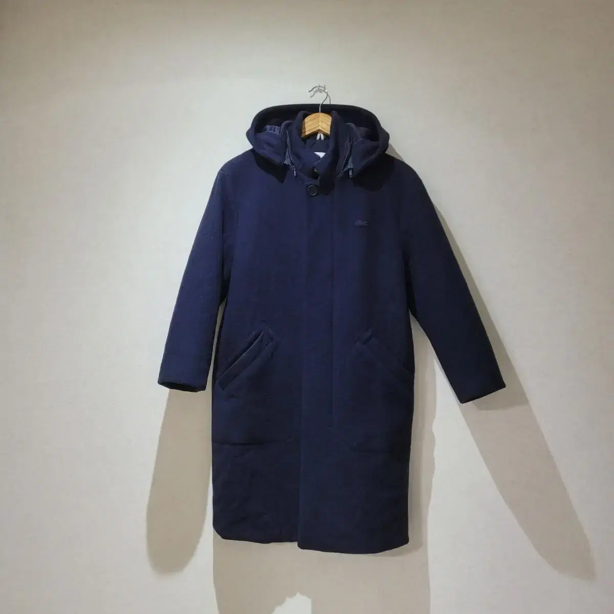 (S) LACOSTE Lacoste Men's Navy wool coat 95