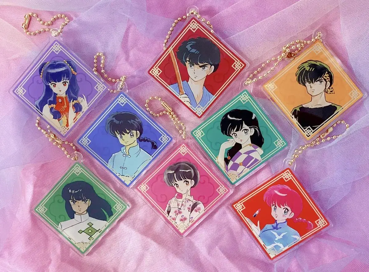 Ranma 1/2 acrylic Key Holder keyring Set of 8