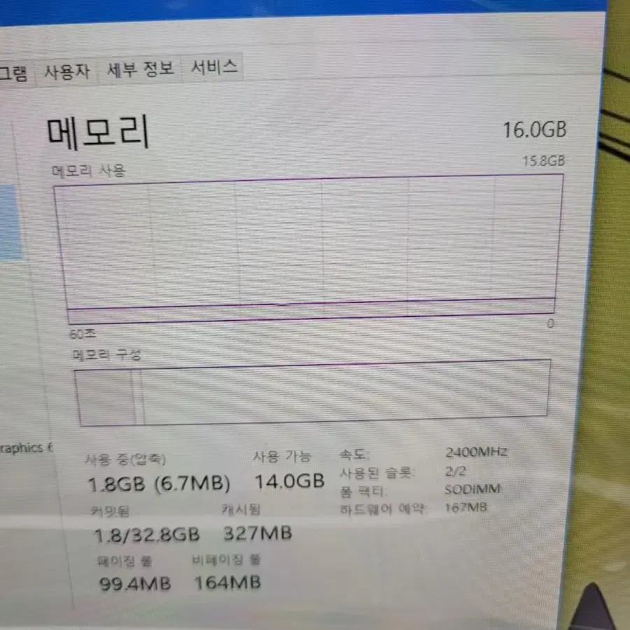 그램 15인치 i5 8세대 램16기가 ssd640gb