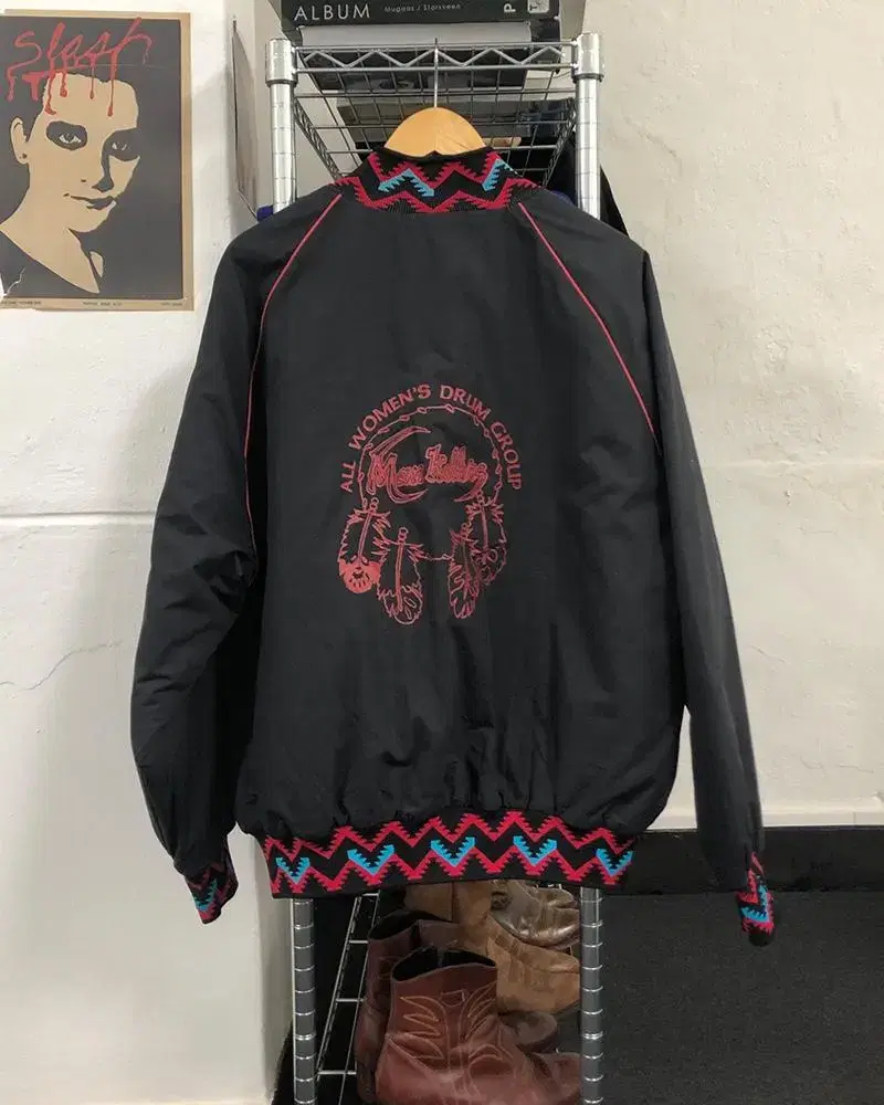 Vintage Navajo Aztec Pattern Varsity Jacket