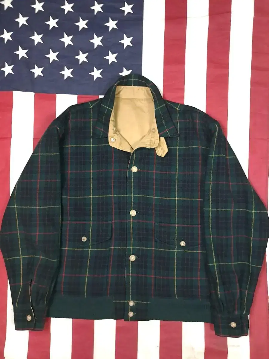 Original 80's Ralph Lauren Polo Tartan Check Reversible Jacket