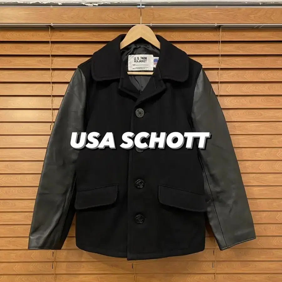 USA Schott 쇼트 소가죽 피자켓