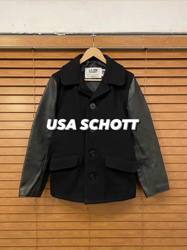 USA Schott 쇼트 소가죽 피자켓