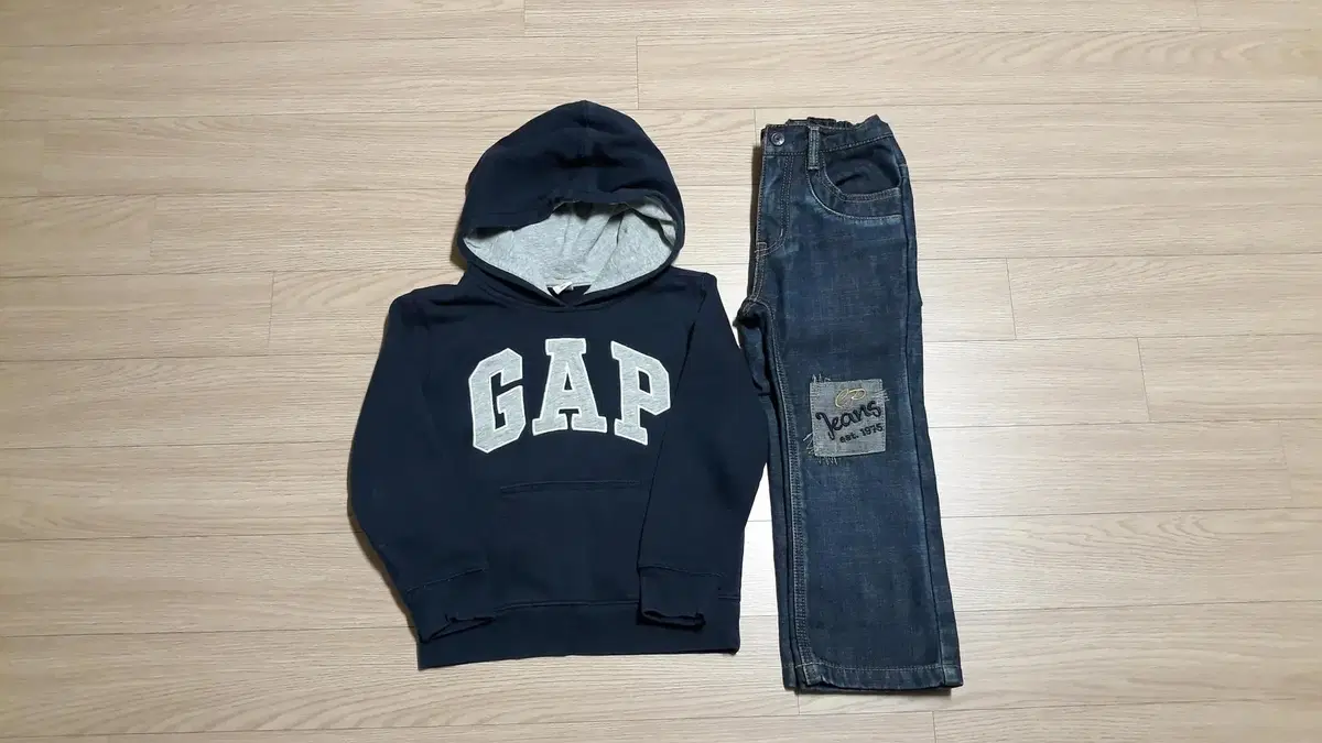 아동 베이비갭 baby GAP 기모 후드티+cpjeans 기모 청바지