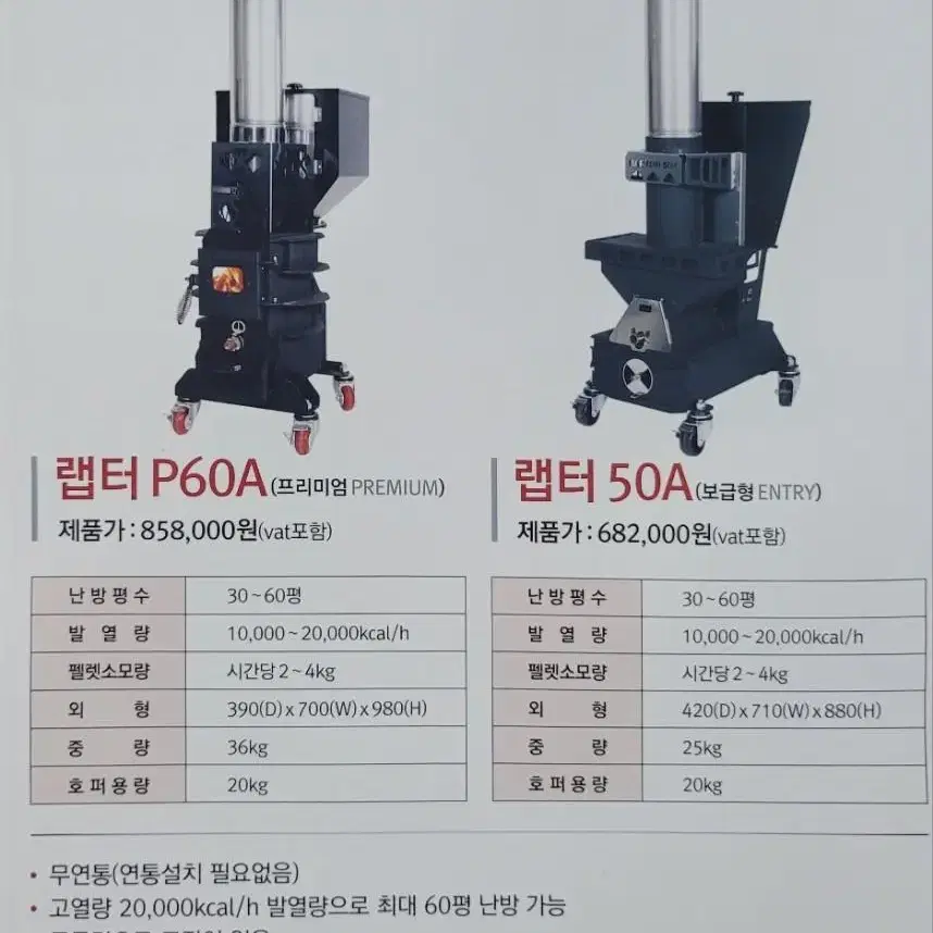 랩터 P60A 펠렛난로 히터 겨울용품