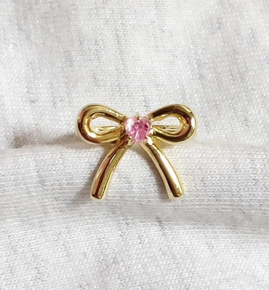 * Gold Ribbon 1.6*1.3cm Pink Cubic Vahn 5