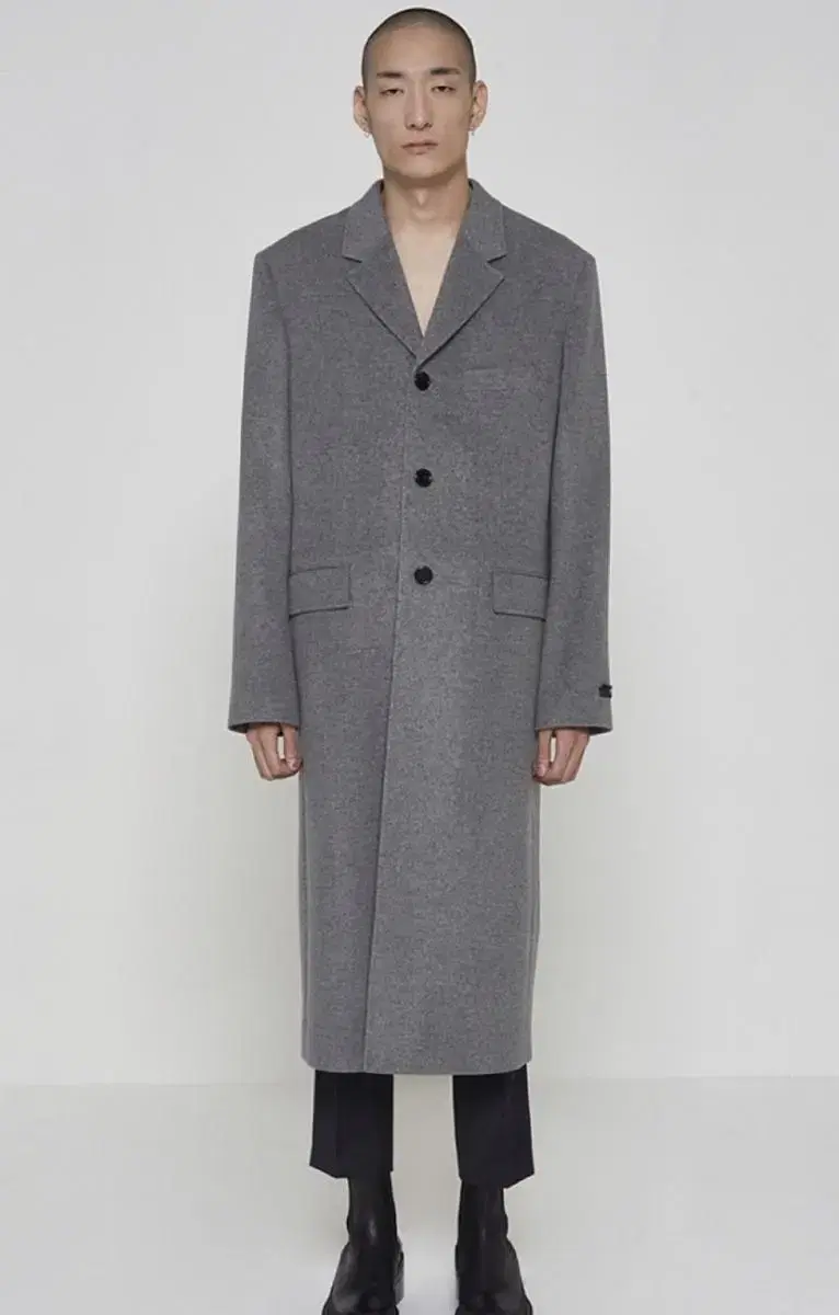 MNGU Gray Single Long Coat 17FW