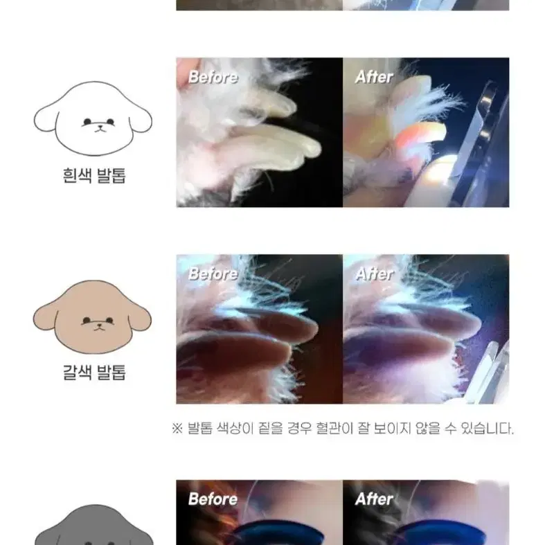 펫케어 잘보여 강아지 발톱깎이 LED 라이트