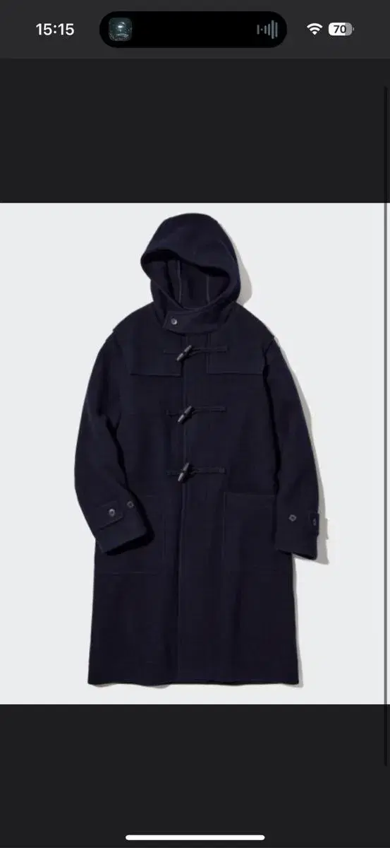 UNIQLO Duffle Coat Tteokbokki Coat Navy L 453630