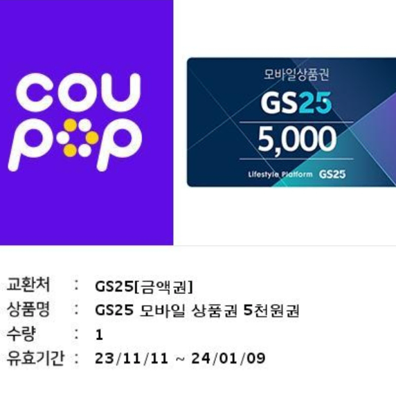 Gs25 편의점 5천원 80%